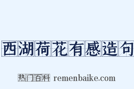 西湖荷花有感造句是什么意思的图片